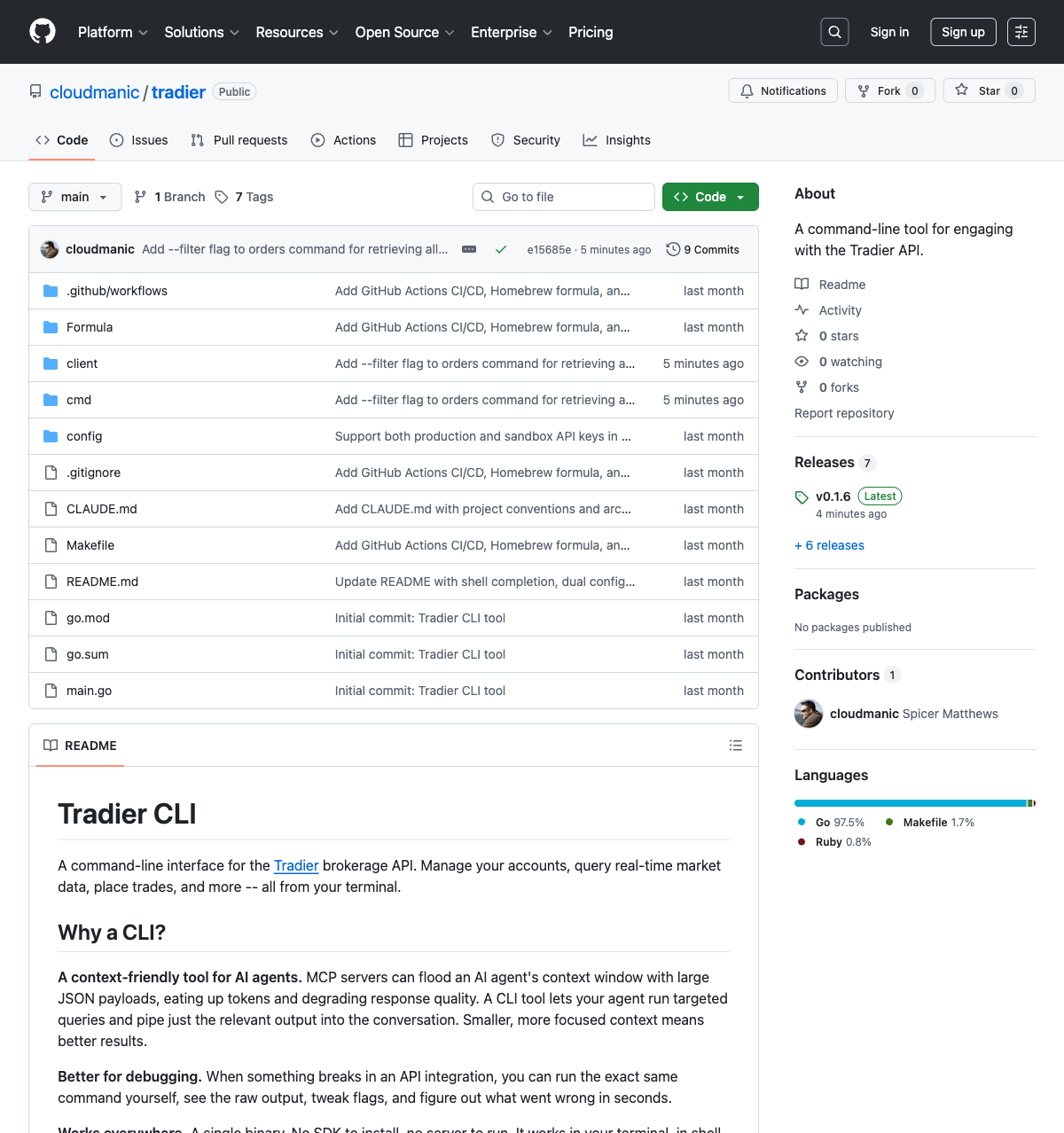 I Built a Tradier CLI Because AI Agents Deserve Better Tools