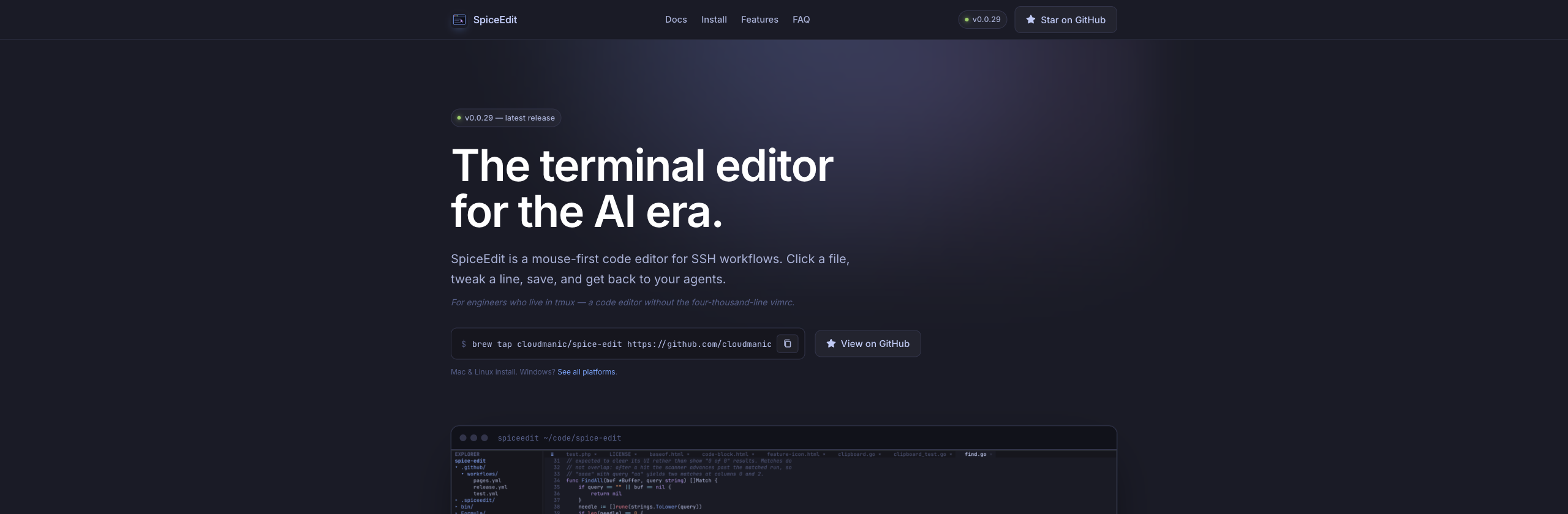 Introducing SpiceEdit: The Mouse-First Terminal Editor for the AI Era